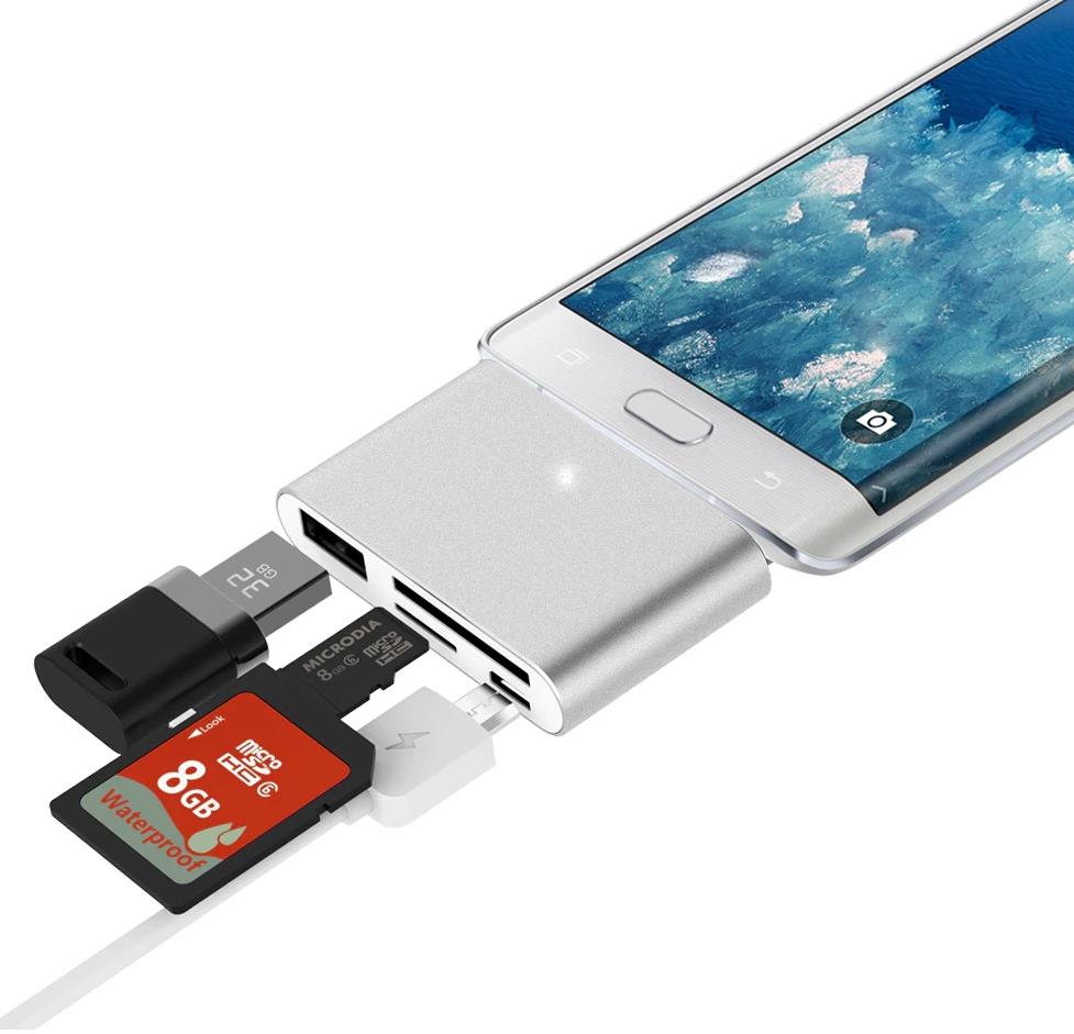 Alfais Type C Usb Kart Okuyucu Sd Microsd Tf Hub All In